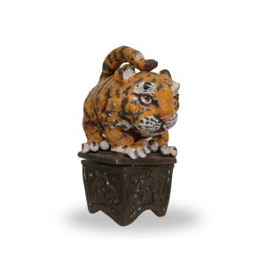 Dėžutė, keramika tigras