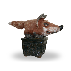 Dėžutė, keramika lapė