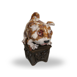 Dėžutė, keramika šuo